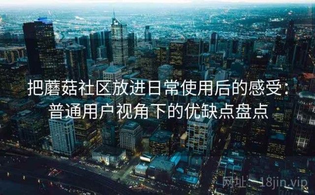 把蘑菇社区放进日常使用后的感受：普通用户视角下的优缺点盘点