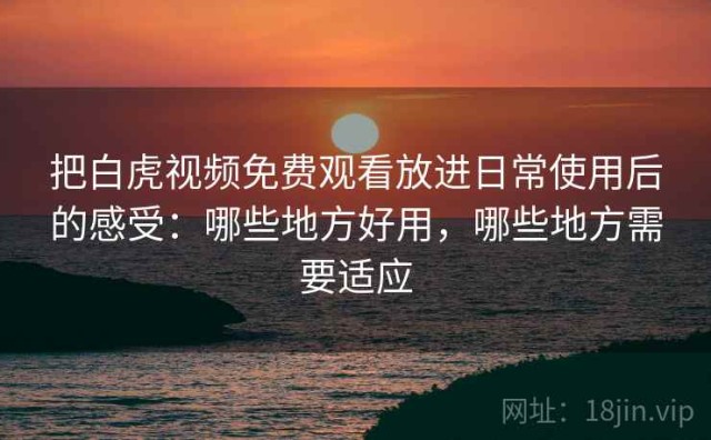 把白虎视频免费观看放进日常使用后的感受：哪些地方好用，哪些地方需要适应