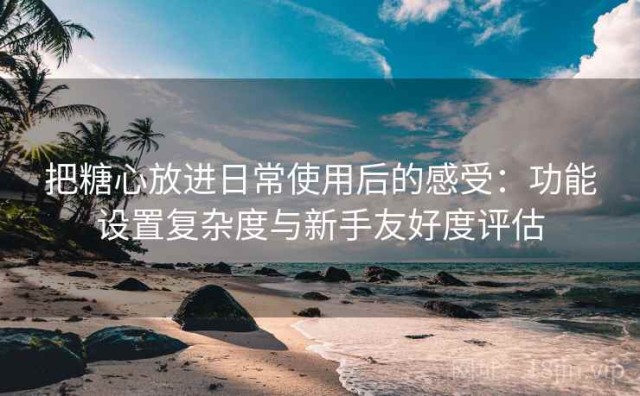 把糖心放进日常使用后的感受：功能设置复杂度与新手友好度评估