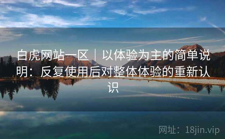 白虎网站一区｜以体验为主的简单说明：反复使用后对整体体验的重新认识