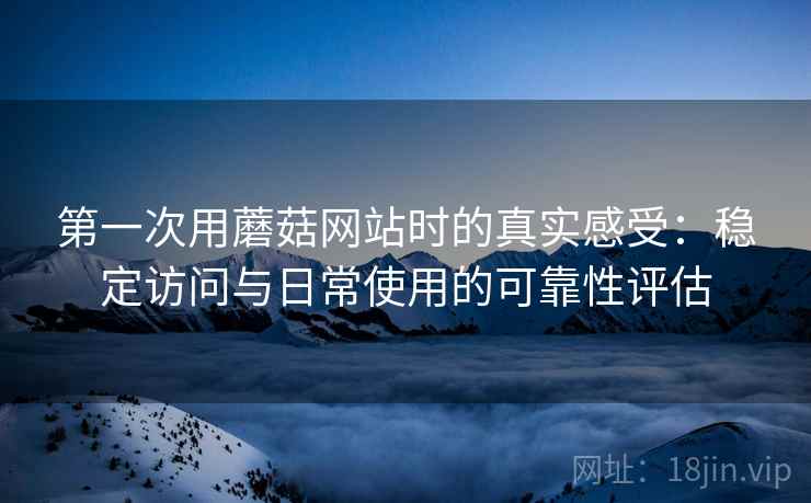 第一次用蘑菇网站时的真实感受：稳定访问与日常使用的可靠性评估