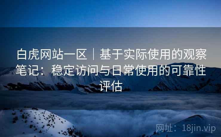 白虎网站一区|基于实际使用的观察笔记:稳定访问与日常使用的可靠性评估 白虎网站一区|基于实际使用的观察笔记:稳定访问与日常使用的可靠性评估