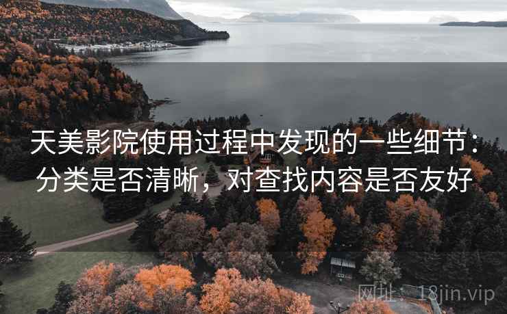 天美影院使用过程中发现的一些细节：分类是否清晰，对查找内容是否友好