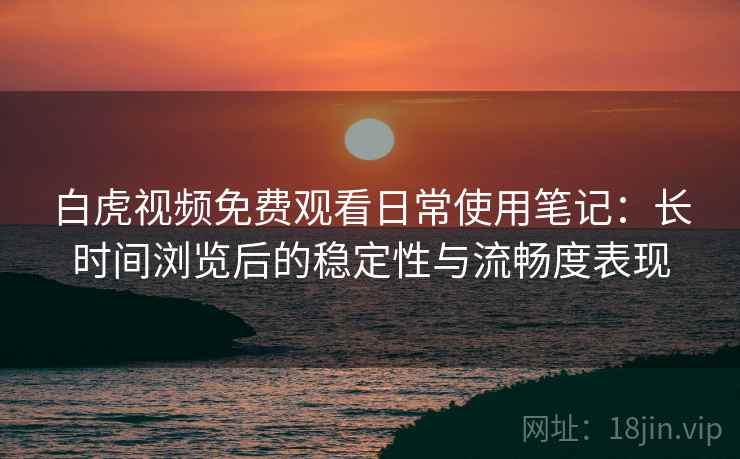 白虎视频免费观看日常使用笔记：长时间浏览后的稳定性与流畅度表现